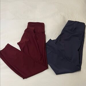 Old Navy Maroon and Purple Active Leggings
